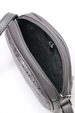 Круглогодичная эко-кожа серая сумка на регулируемом ремне Galanteya 47923.23с1353к45 серый - фото 5