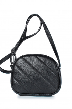 Круглогодичная эко-кожа черная сумка с клапаном и регулируемым ремнем Galanteya 48023.23с1354к45 черный - фото 2