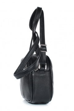 Круглогодичная эко-кожа черная сумка с клапаном и регулируемым ремнем Galanteya 48023.23с1354к45 черный - фото 4