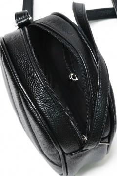 Круглогодичная эко-кожа черная сумка с клапаном и регулируемым ремнем Galanteya 48023.23с1354к45 черный - фото 5