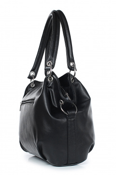 Сумка экокожа на каждый день с застежкой-молнией Galanteya 5024.24с247к45 черный - фото 4