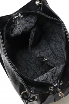 Сумка экокожа на каждый день с застежкой-молнией Galanteya 5024.24с247к45 черный - фото 5