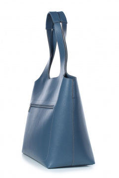 Сумка экокожа на одно отделение с короткими ручками Galanteya 51323.24с296к45 синий - фото 4