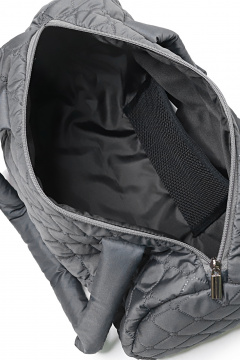 Сумка из текстиля на молнии с двумя ручками для повседневной носки Galanteya 6422.22с2756к45 серый_тиснение - фото 5