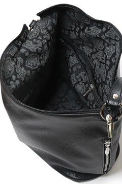 Круглогодичная экокожа сумка на каждый день черная Galanteya 9824.24с445к45 черный - фото 5