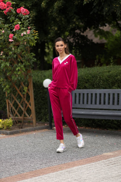 Красные спортивные брюки и джемпер из трикотажа LARICI 1168 - фото 1