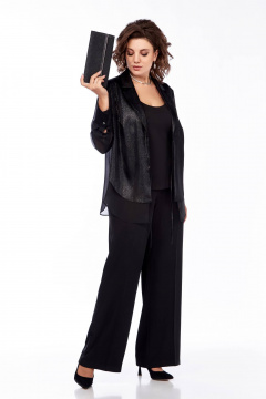 Трехпредметный нарядный комплект из бархата Ольга Стиль С-866 - фото 5