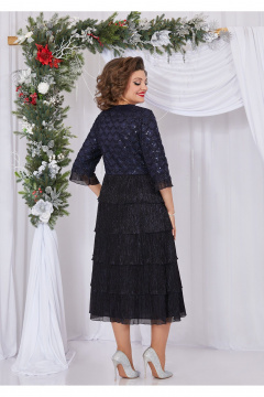 Платье из кружева с плиссированной юбкой для торжественного выхода Mira Fashion 5476 - фото 3