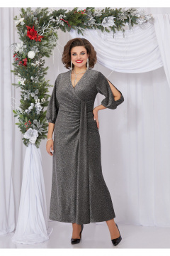 Платье прилегающего силуэта с ремнем и разрезом для особых случаев Mira Fashion 5480 - фото 1