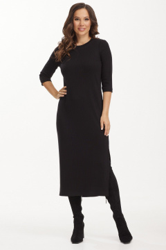 Элегантный кардиган и платье из фактурного трикотажа Магия моды 2493.1 черный - фото 5