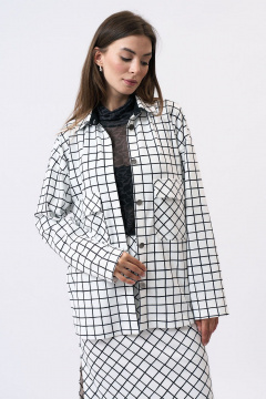 Белая классическая рубашка из вискозы Art Ribbon M1044T - фото 1