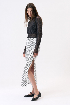 Круглогодичная белая юбка из вискозы Art Ribbon M1044Y - фото 4