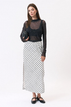 Круглогодичная белая юбка из вискозы Art Ribbon M1044Y - фото 3