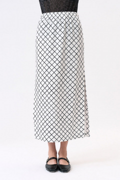 Круглогодичная белая юбка из вискозы Art Ribbon M1044Y - фото 1