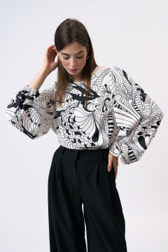 Брюки женские классические с высокой талией из текстиля Art Ribbon M1055T - фото 1