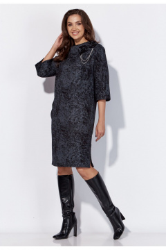Платье с карманами и украшением для повседневного стиля TAiER 1312 темный_графит - фото 4