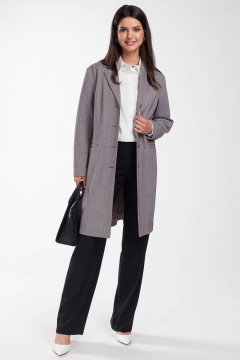 Пальто прямого силуэта с рельефами и съемным поясом Femme & Devur 70236 1.27F(170) - фото 2