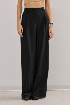 Свободные брюки с складками и карманами DAVA 5216 черный - фото 1