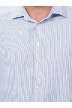 Полосатая классическая рубашка из хлопка с воротником Nadex 01-088812/303-24 бело-синий - фото 4