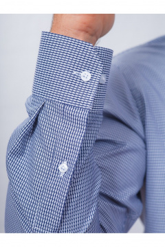 Рубашка в клетку классический стиль для повседневной носки Nadex 01-088812/403-24 сине-белый - фото 4