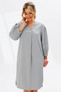 Платье трикотаж на каждый день с карманами и складкой Faufilure C1660 - фото 3