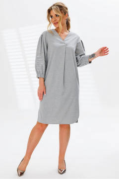 Платье трикотаж на каждый день с карманами и складкой Faufilure C1660 - фото 1