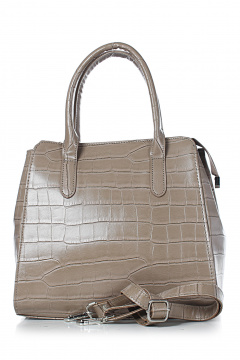 Круглогодичная бежевая экокожаная сумка на плечо Galanteya 27624.24с988к45 бежевый_т. - фото 2