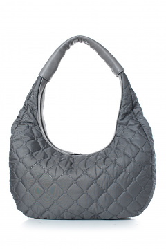 Круглогодичная серая текстильная сумка на молнии с косметичкой Galanteya 3122.24с879к45 серый_тиснение - фото 2