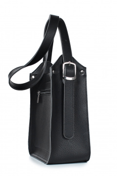 Демисезонные черные экокожаные сумки на молнии и ремне Galanteya 48523.24с288к45 черный - фото 4