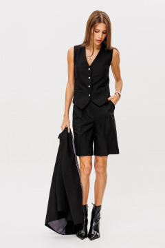 Жилет из текстиля приталенного стиля с выточками THE NAME 2361 - фото 2