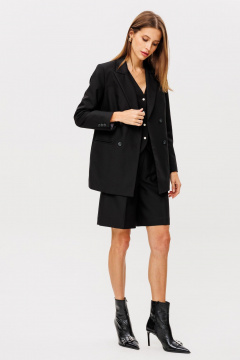 Шорты-бермуды с боковыми карманами и высокой посадкой THE NAME 2331 черный - фото 3