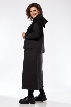 Костюм из юбки и жакета с капюшоном и эффектом стежки Jurimex 3225 - фото 3