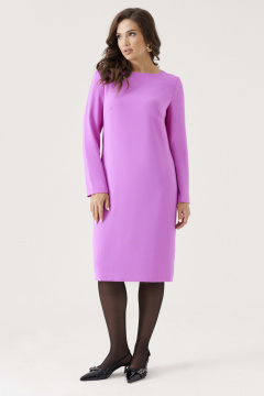 Платье из трикотажа с нагрудными вытачками для каждодневных образов Панда 203480w сиренево-розовый - фото 1