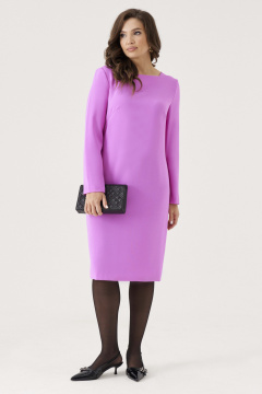 Платье из трикотажа с нагрудными вытачками для каждодневных образов Панда 203480w сиренево-розовый - фото 5