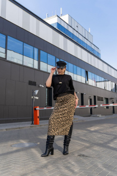 Футболка из плотного трикотажа со спущенной линией плеч Luna 190 чёрный - фото 5