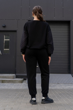 Брюки и свитшот из трикотажного футера Luna 193 чёрный - фото 2