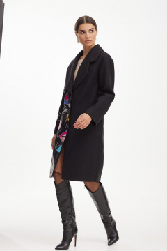 Дизайнерское пальто из пальтовой ткани, демисезон, с вышивкой, мультиколор NiV NiV fashion 2468 - фото 3