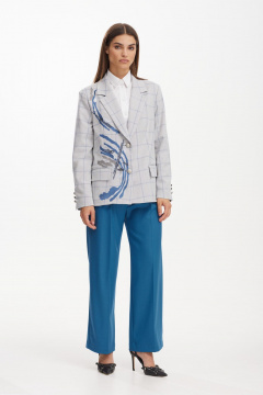 Брюки с завышенной посадкой и боковыми карманами NiV NiV fashion 3118 - фото 3