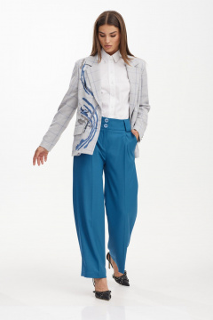 Брюки с завышенной посадкой и боковыми карманами NiV NiV fashion 3118 - фото 2