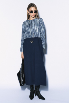 Платье миди из трикотажа с карманами и разрезами на каждый день MilMil 1148_Рига - фото 1