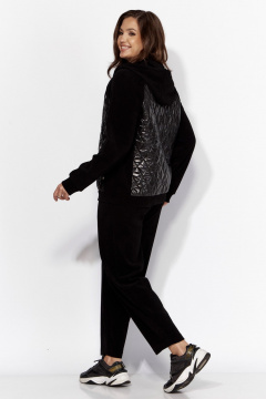 Брюки и куртка из вельвета и плащёвой ткани на каждый день TAiER 1324 черный - фото 5