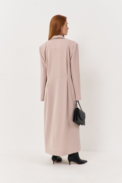 Платье оверсайз с складками и декором в стиле casual FLAIM 1113.01 бежевый - фото 2