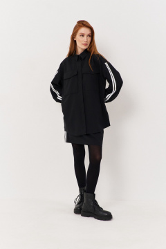 Рубашка и юбка комплект в классическом стиле из текстиля FLAIM 1115.01 черный - фото 5