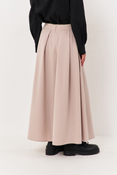 Юбка свободного кроя с клапанами из текстильной ткани FLAIM 1117.02 бежевый - фото 3