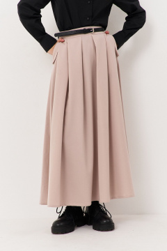 Юбка свободного кроя с клапанами из текстильной ткани FLAIM 1117.02 бежевый - фото 2