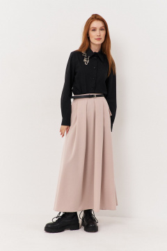 Юбка свободного кроя с клапанами из текстильной ткани FLAIM 1117.02 бежевый - фото 1