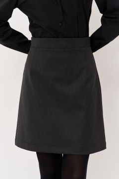 Юбка прямого силуэта из костюмной текстильной ткани FLAIM 1120 серый_графит - фото 4