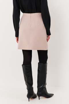 Юбка на запах из костюмно-плательной ткани FLAIM 1124.01 бежевый - фото 3