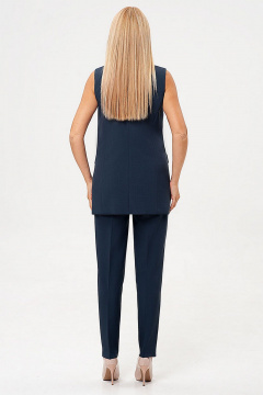 Костюм женский с жилетом и зауженными брюками из текстиля IVARI 20403/1 темный_графит - фото 4