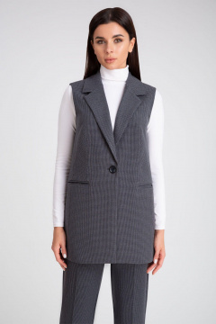 Деловой костюм с жилетом и классическими брюками IVARI 20403/1 гусиная_лапка - фото 2